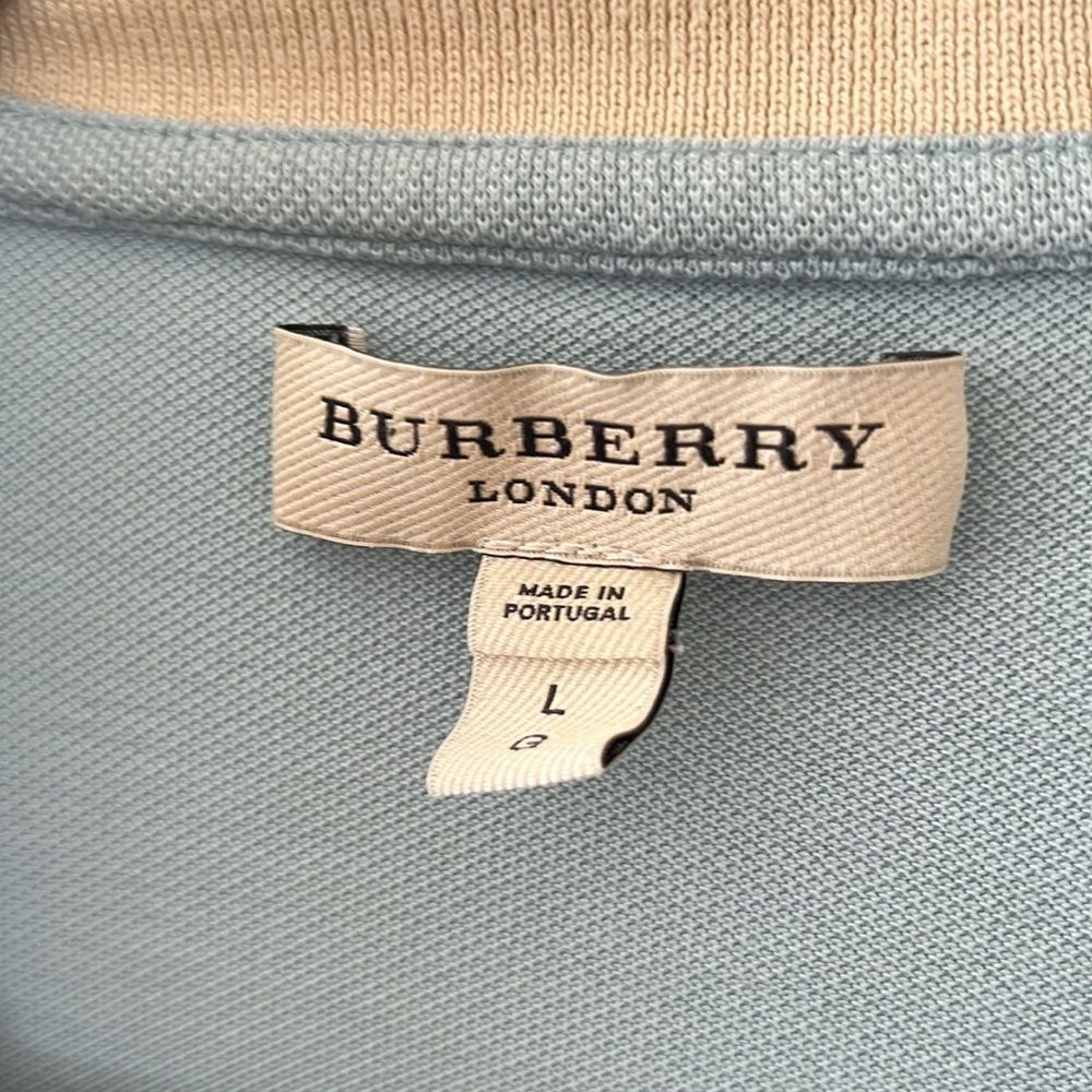 Vintage Burberry London baby blue Y2K polo L - Picture 4 of 6